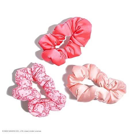 Hello Kitty x Kitsch Fabric Scrunchies - No Crease Hair Ties for Girls