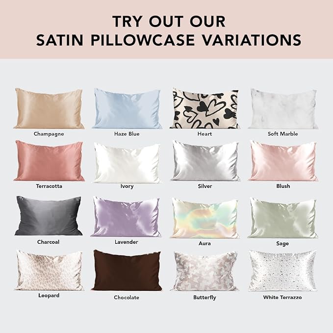 Kitsch Satin Pillowcase with Zipper for Hair & Skin