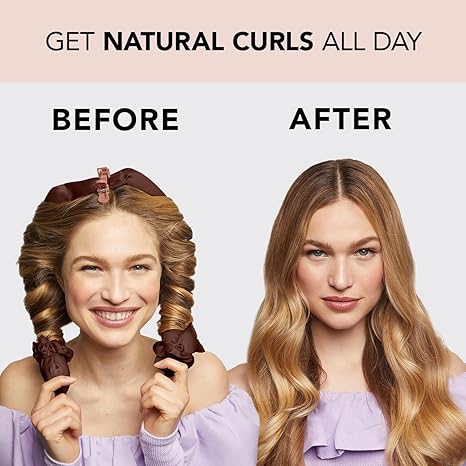 Kitsch XL Satin Heatless Hair Curler Set - Heatless Curls Overnight, Hair Rollers for Soft Curls & Frizz-Free Styling