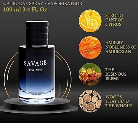 SAVAGE FOR MEN Cologne Eau De Parfum Men's Fragrance 3.4oz/100ml