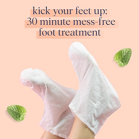 SpaLife Softening Care Foot Sockies (8-Pack) - Spearmint & Tea Tree Oil