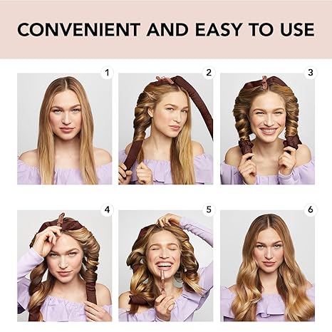 Kitsch XL Satin Heatless Hair Curler Set - Heatless Curls Overnight, Hair Rollers for Soft Curls & Frizz-Free Styling