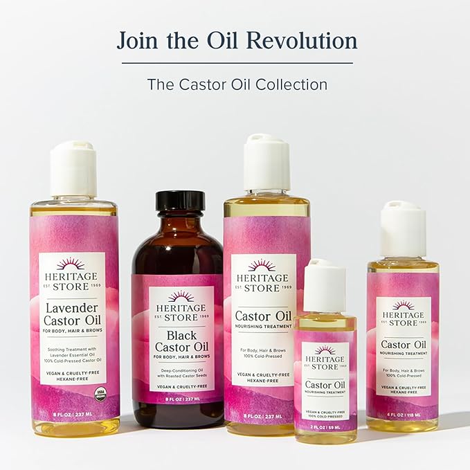 HERITAGE STORE Castor Oil Roll On Nourishing Treatment