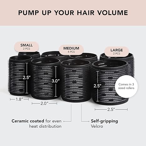 Kitsch Ceramic Thermal Hair Rollers for Women