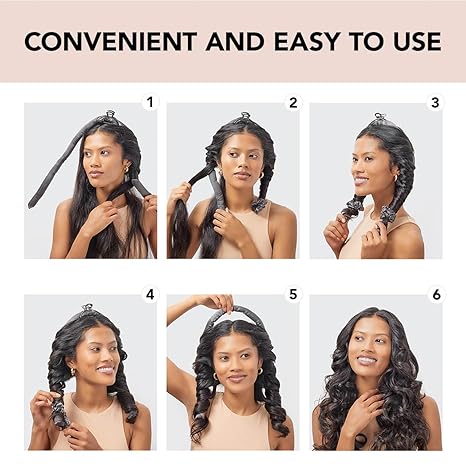 Kitsch Satin Heatless Hair Curler Set - Heatless Curls Overnight, Hair Rollers for Soft Curls & Frizz-Free Styling