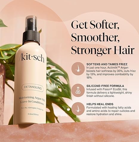 itsch Argan Milk Leave In Conditioner for Curly Hair