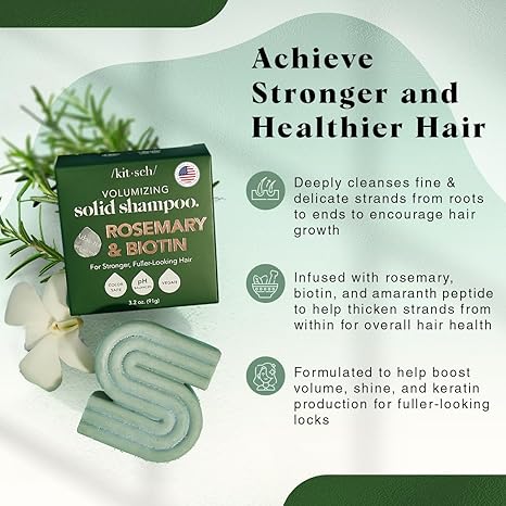Kitsch Rosemary & Biotin Volumizing Natural Shampoo Bar