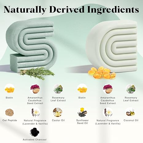 Kitsch Rosemary & Biotin Shampoo and Conditioner Bar Set for Thinning Hair