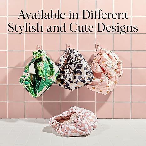 Kitsch Luxury Shower Caps for Women Reusable Waterproof