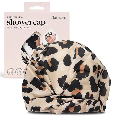 Kitsch Luxury Shower Caps for Women Reusable Waterproof