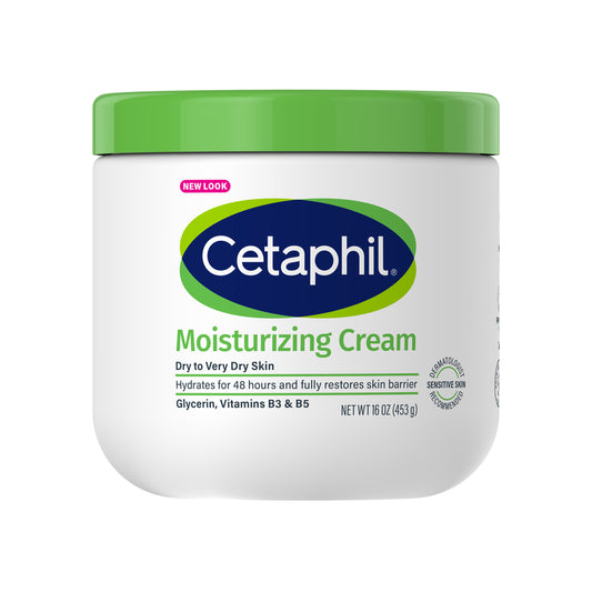 Cetaphil Moisturizing Cream for Dry to Very Dry Skin, with Vitamin B3 & B5, 16 oz