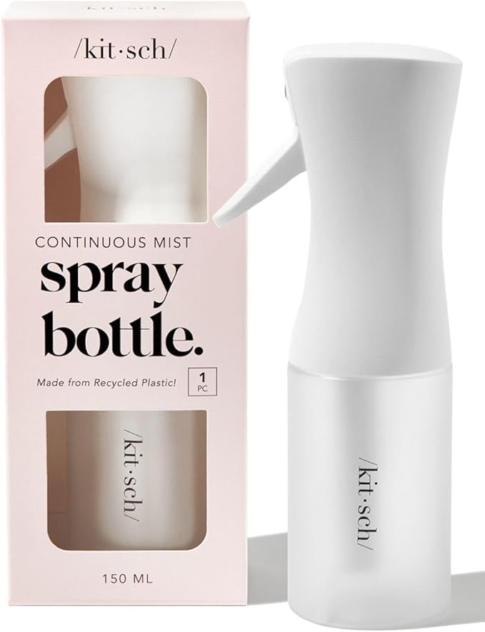 Kitsch Recycled Plastic Continuous Spray Bottle - White 150 ml