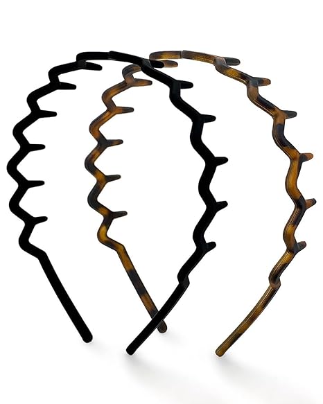 Kitsch Zig Zag Headbands Recycled Plastic Wavy Hair Band with Teeth