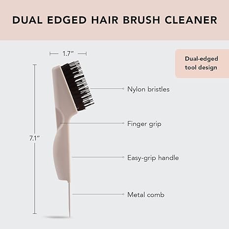 Kitsch Hair Brush Cleaner Tool - Double Sided 2 in 1