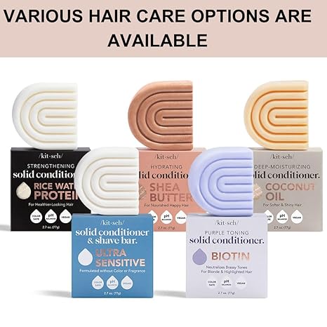 Kitsch Rice Water Hair Conditioner Bar for All Hair Types