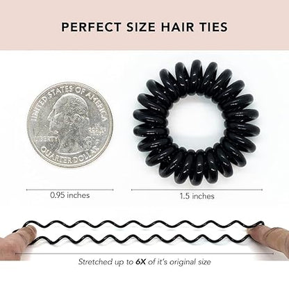 Kitsch Spiral Hair Ties for Women - Creaseless and Dent-free Coil Hair Ties