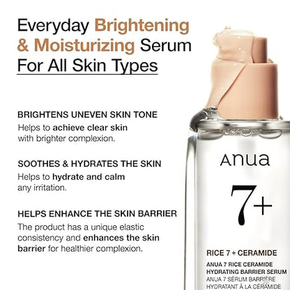 ANUA RICE CERAMIDE 7 HYDRATING BARRIER SERUM