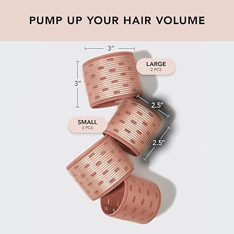 Kitsch XL Ceramic Thermal Rollers - Self Grip Hair Rollers for Blowout Look Long Hair