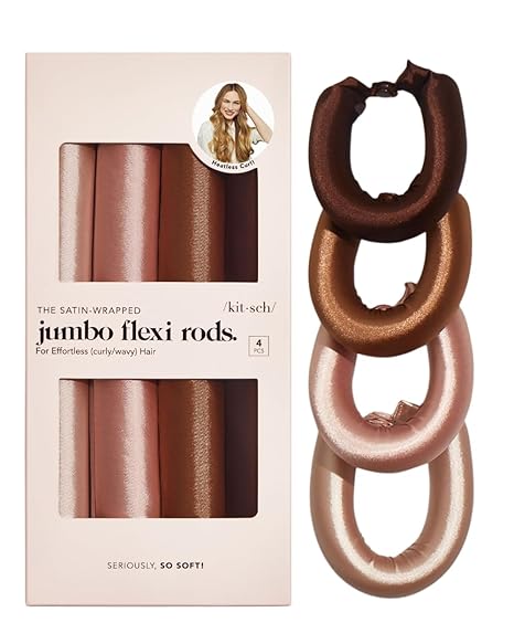 Kitsch Satin Heatless Curling Rod - Jumbo Flexi Rod
