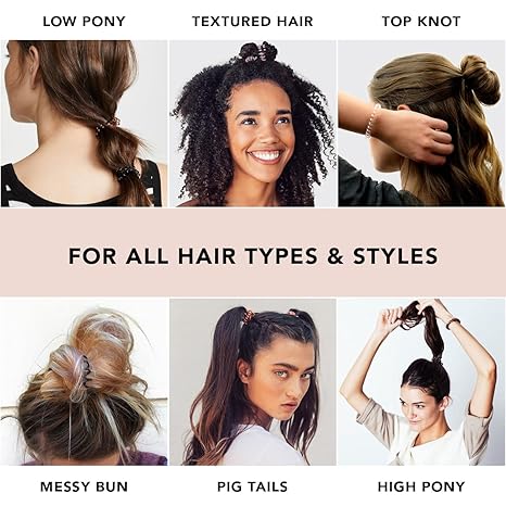Kitsch Spiral Hair Ties for Women - Creaseless and Dent-free Coil Hair Ties No Damage