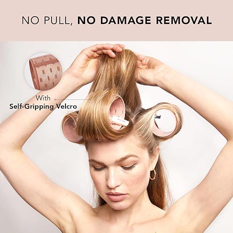 Kitsch XL Ceramic Thermal Rollers - Self Grip Hair Rollers for Blowout Look Long Hair