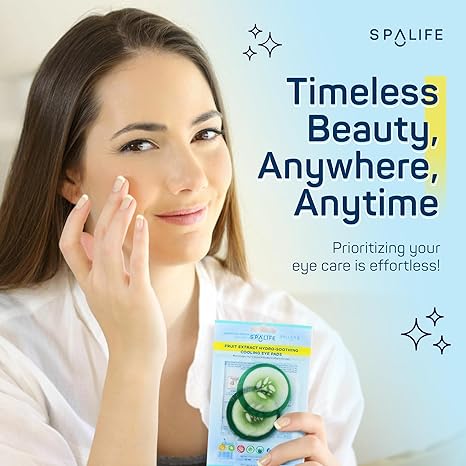 SpaLife Cooling Eye Pads - Korean Soothing Eye Pads for Dark Circles