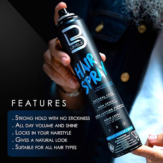 L3 Level 3 Hair Spray - Long Lasting and Strong Hold