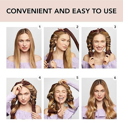 Kitsch XL Satin Heatless Hair Curler Set - Heatless Curls Overnight, Hair Rollers for Soft Curls & Frizz-Free Styling