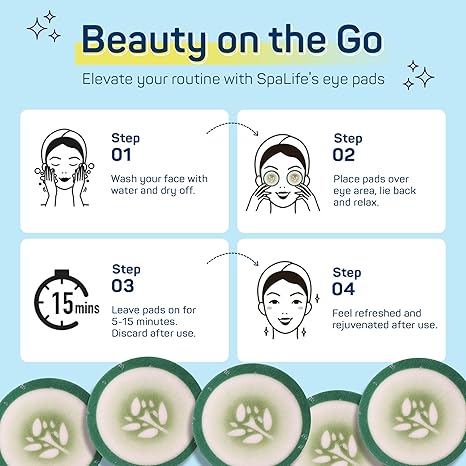 SpaLife Cooling Eye Pads - Korean Soothing Eye Pads for Dark Circles