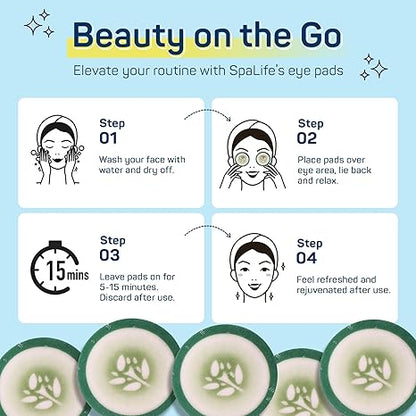SpaLife Cooling Eye Pads - Korean Soothing Eye Pads for Dark Circles