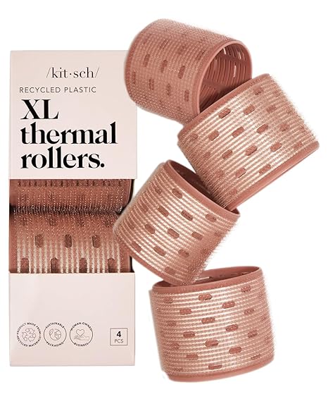 Kitsch XL Ceramic Thermal Rollers - Self Grip Hair Rollers for Blowout Look Long Hair