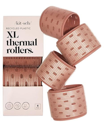 Kitsch XL Ceramic Thermal Rollers - Self Grip Hair Rollers for Blowout Look Long Hair