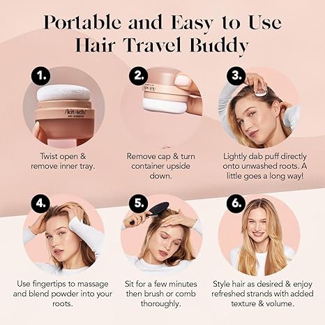 Kitsch Dry Shampoo for Women | Texture Powder for Men – For Oily & Light Hair