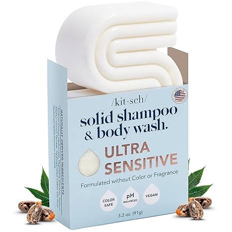Kitsch 2-in-1 Shampoo Bar & Body Wash Bar for Sensitive Scalp & Skin