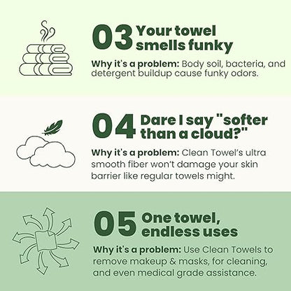Clean Skin Club Bamboo Viscose Clean Towels XL™