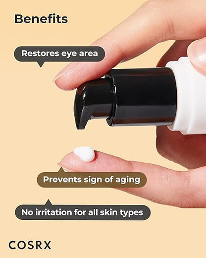 COSRX Snail Mucin Peptide Under Eye Cream, 0.84 fl oz, 73.7% Snail Mucin and Niacinamide