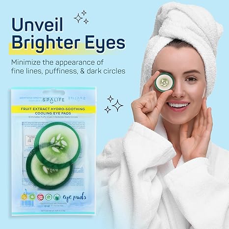 SpaLife Cooling Eye Pads - Korean Soothing Eye Pads for Dark Circles