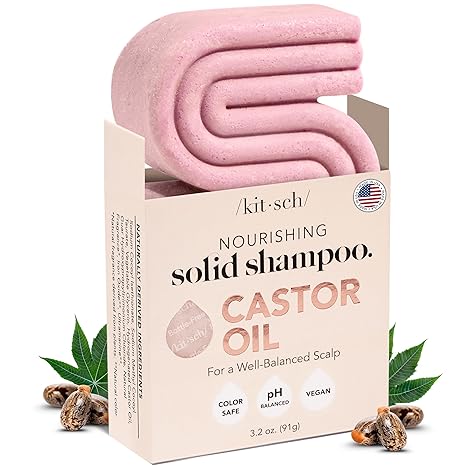 Kitsch Castor Oil Shampoo Bar Soap for Hair Care